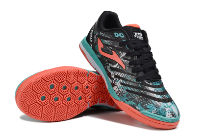 Joma Top Flex IC Indoor & Futsal Soccer Shoes - Black/Jade/Red