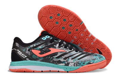 Joma Top Flex IC Indoor & Futsal Soccer Shoes - Black/Jade/Red