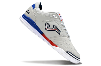 Joma Top Flex IC Indoor & Futsal Soccer Shoes - Grey/Blue/Silver