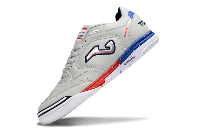 Joma Top Flex IC Indoor & Futsal Soccer Shoes - Grey/Blue/Silver