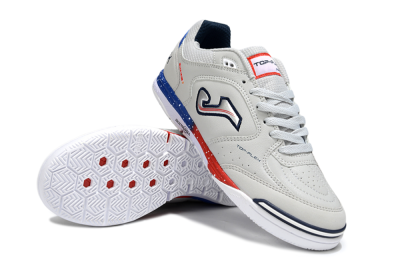 Joma Top Flex IC Indoor & Futsal Soccer Shoes - Grey/Blue/Silver