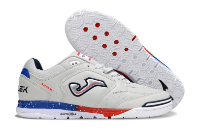 Joma Top Flex IC Indoor & Futsal Soccer Shoes - Grey/Blue/Silver