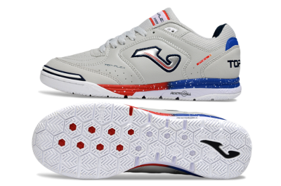 Joma Top Flex IC Indoor & Futsal Soccer Shoes - Grey/Blue/Silver