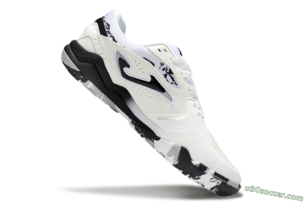Joma Top Flex TF Artificial Turf Soccer Shoes - Beige/Black/White 4