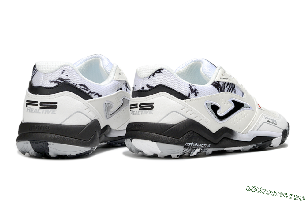 Joma Top Flex TF Artificial Turf Soccer Shoes - Beige/Black/White 6