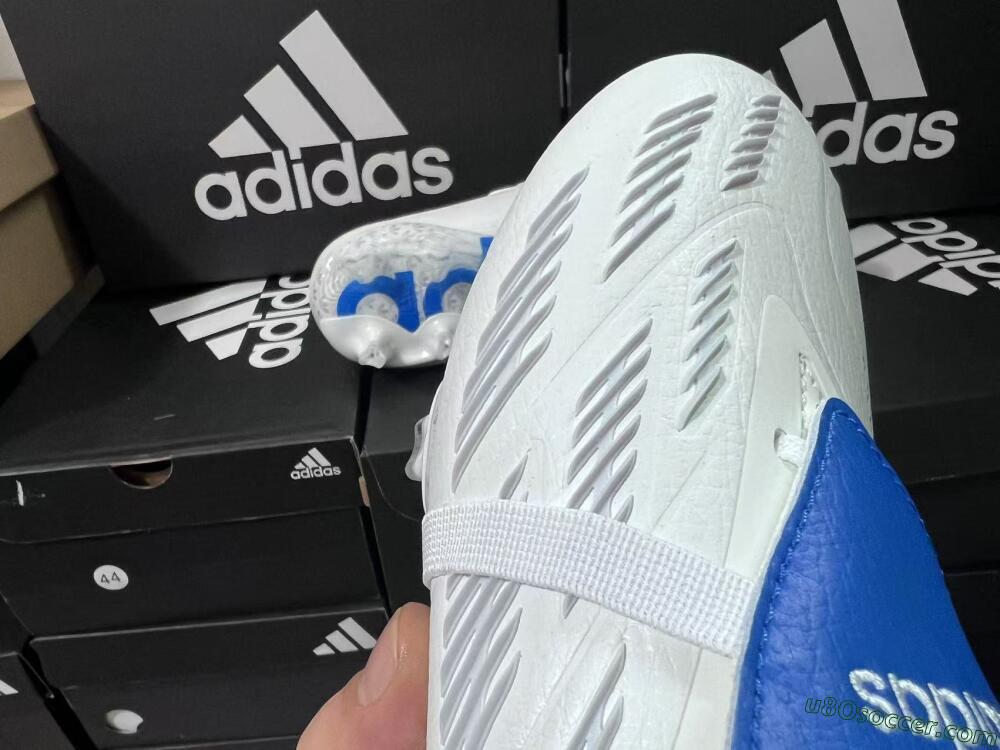 Adidas Predator Elite Foldover Tongue FG Firm Ground Soccer Cleats - Beige/White/Blue