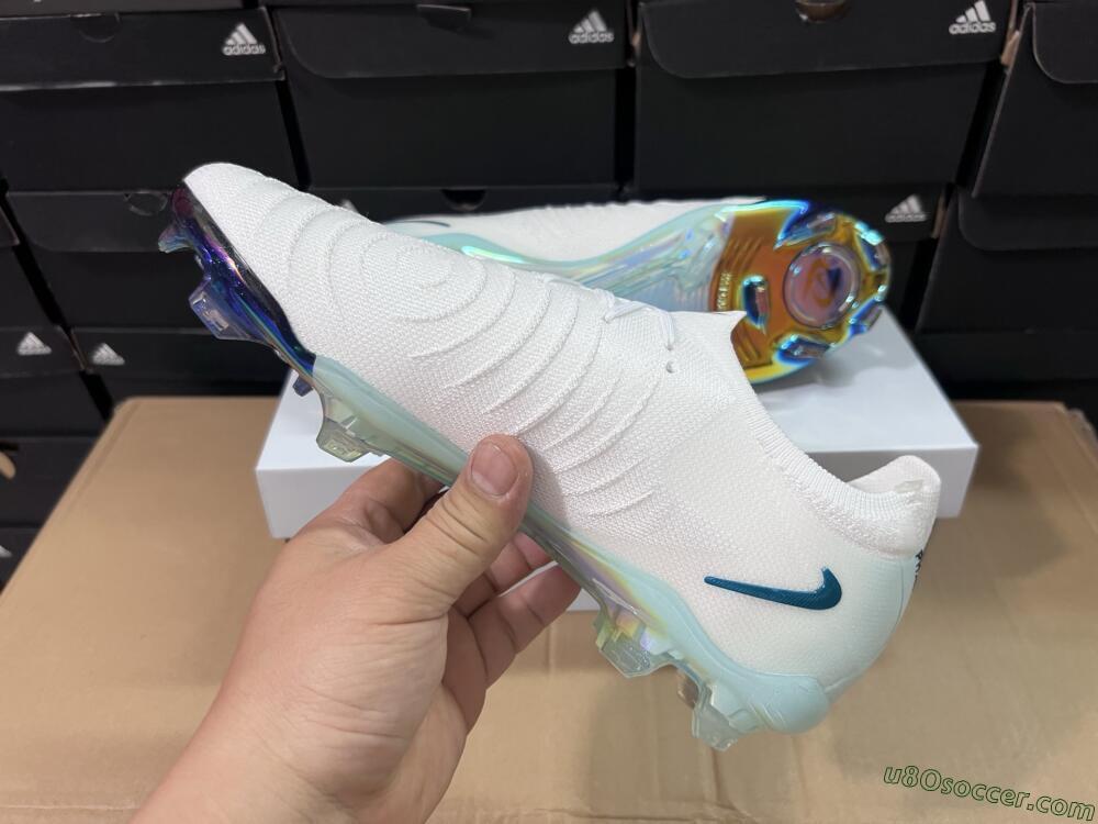 Nike Phantom GX 2 Elite FG Firm Ground Soccer Cleats - White/Black/Jade