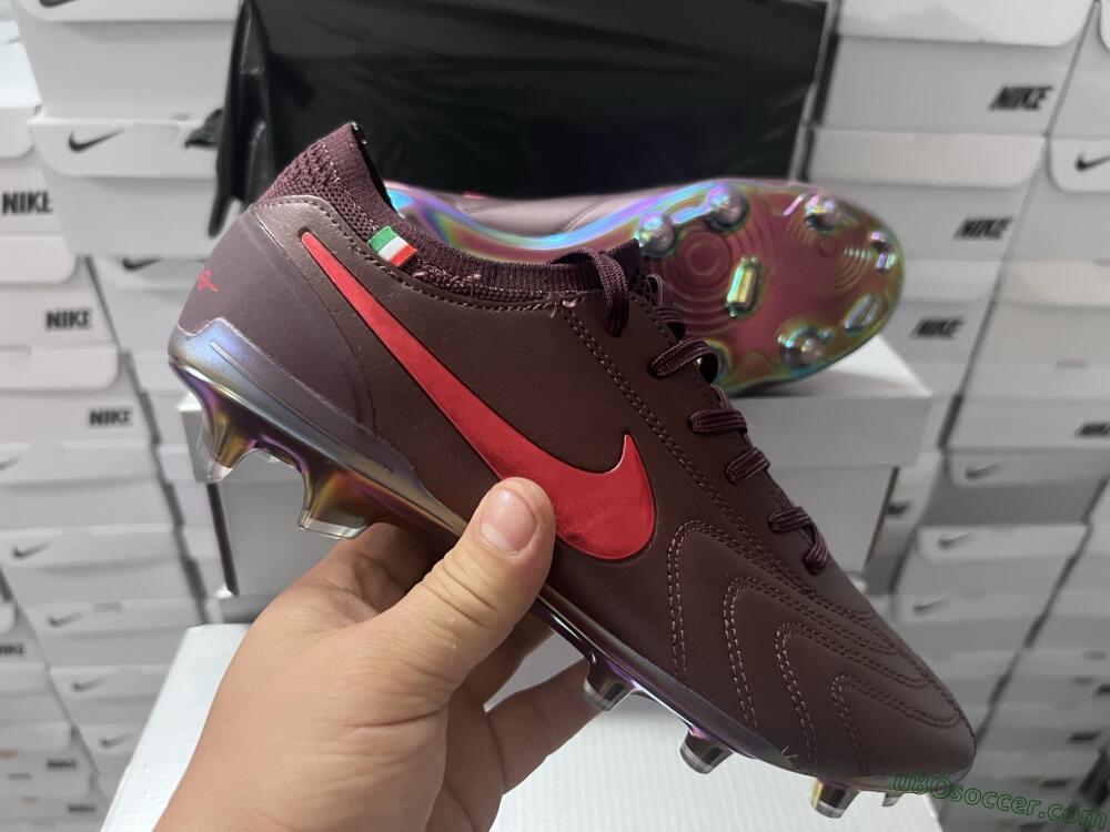 Nike Tiempo Legend 10 Elite FG Firm Ground Soccer Cleats - Red/Gold