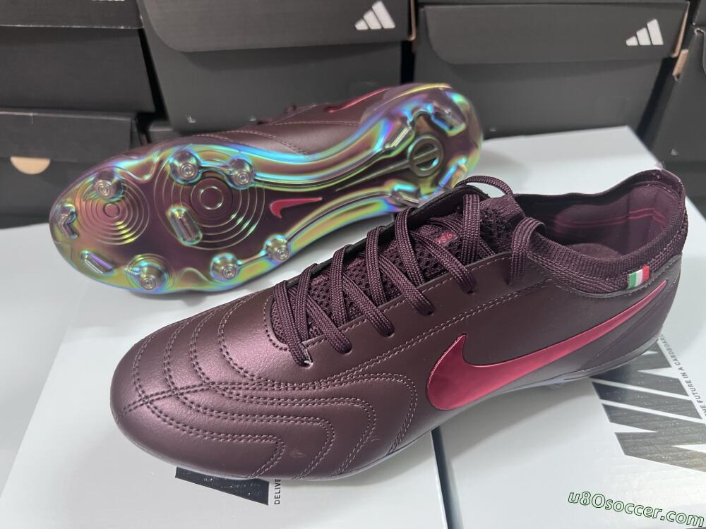 Nike Tiempo Legend 10 Elite FG Firm Ground Soccer Cleats - Red/Gold