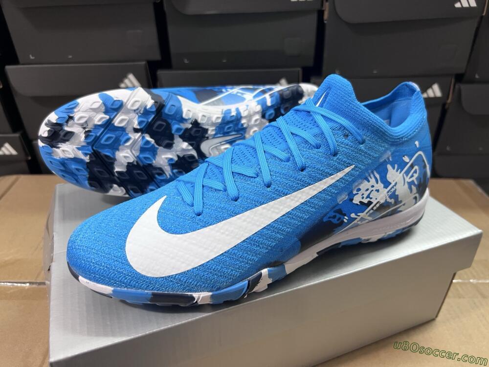 Nike Air Zoom Mercurial Vapor 16 Elite TF Artificial Turf Soccer Shoes - Blue/White/Black