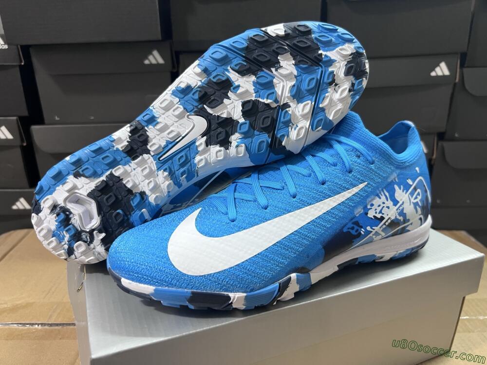 Nike Air Zoom Mercurial Vapor 16 Elite TF Artificial Turf Soccer Shoes - Blue/White/Black