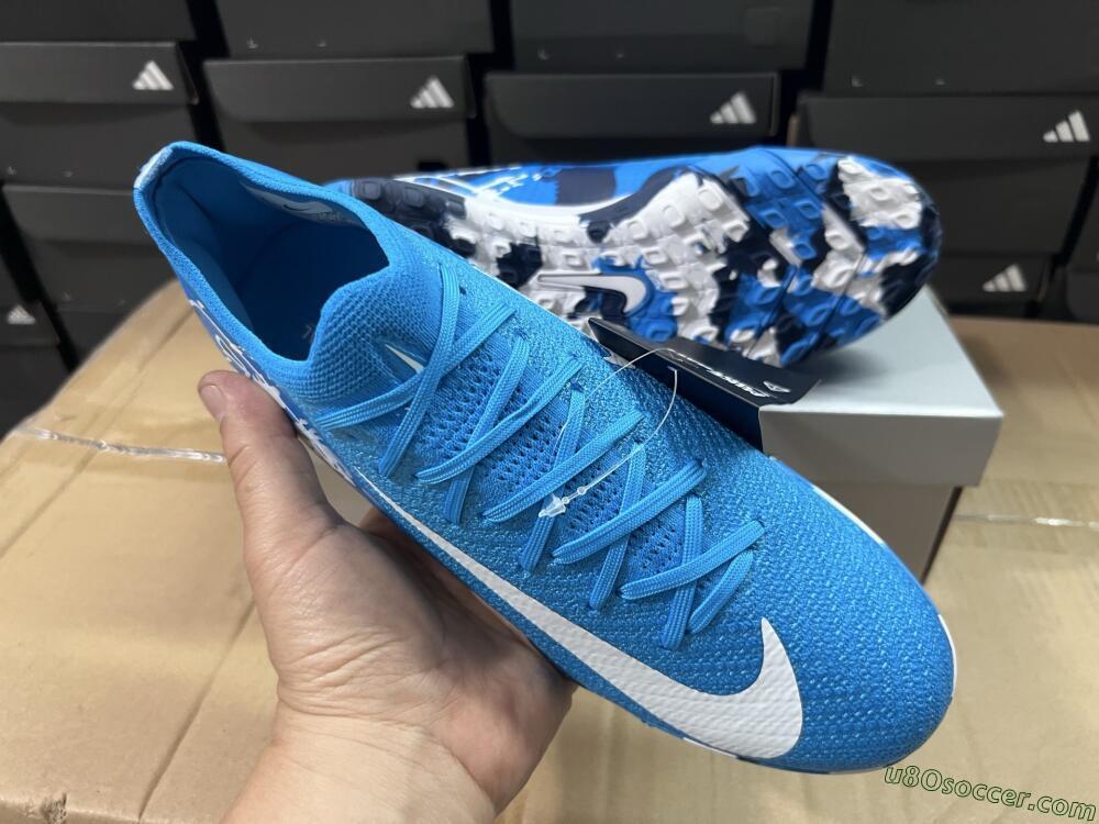 Nike Air Zoom Mercurial Vapor 16 Elite TF Artificial Turf Soccer Shoes - Blue/White/Black