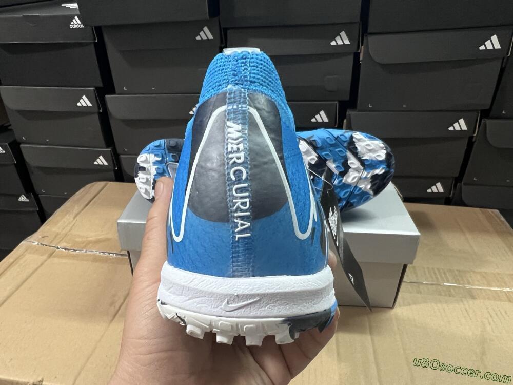 Nike Air Zoom Mercurial Vapor 16 Elite TF Artificial Turf Soccer Shoes - Blue/White/Black