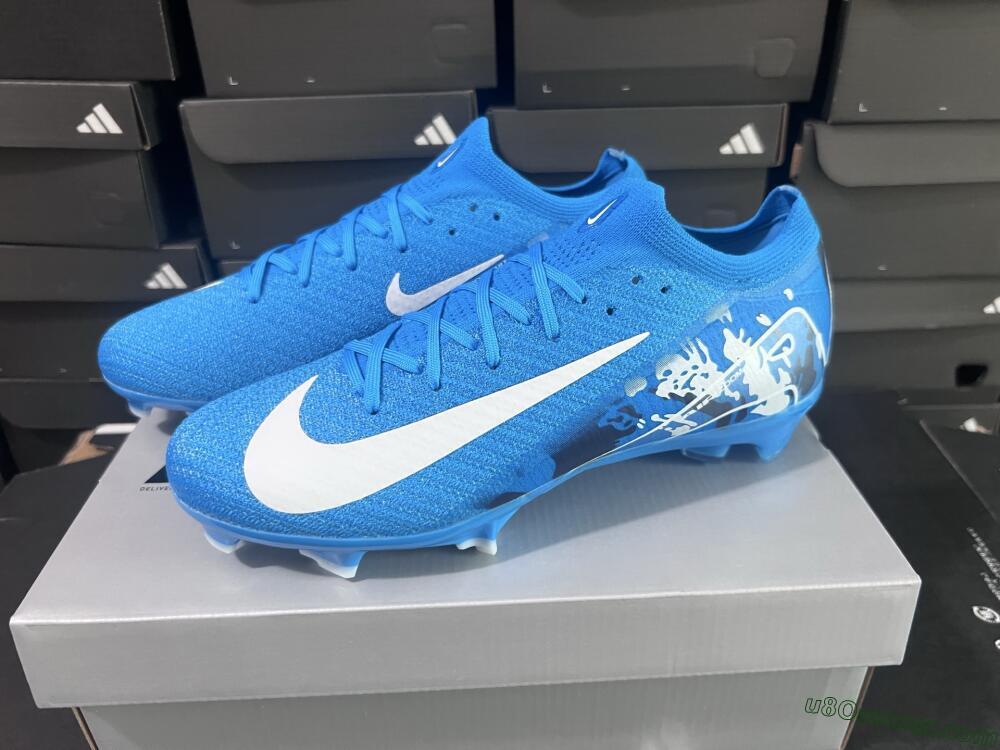 Nike Air Zoom Mercurial Vapor 16 Elite FG Firm Ground Soccer Cleats - Blue/White/Black