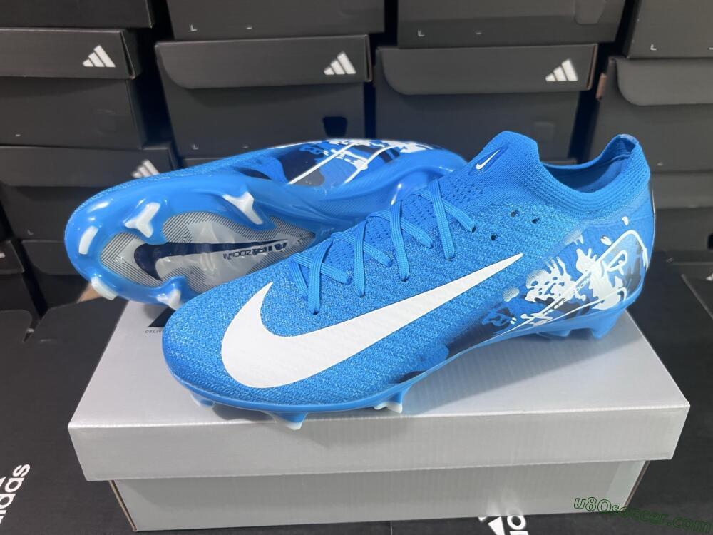 Nike Air Zoom Mercurial Vapor 16 Elite FG Firm Ground Soccer Cleats - Blue/White/Black