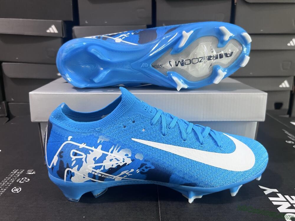 Nike Air Zoom Mercurial Vapor 16 Elite FG Firm Ground Soccer Cleats - Blue/White/Black