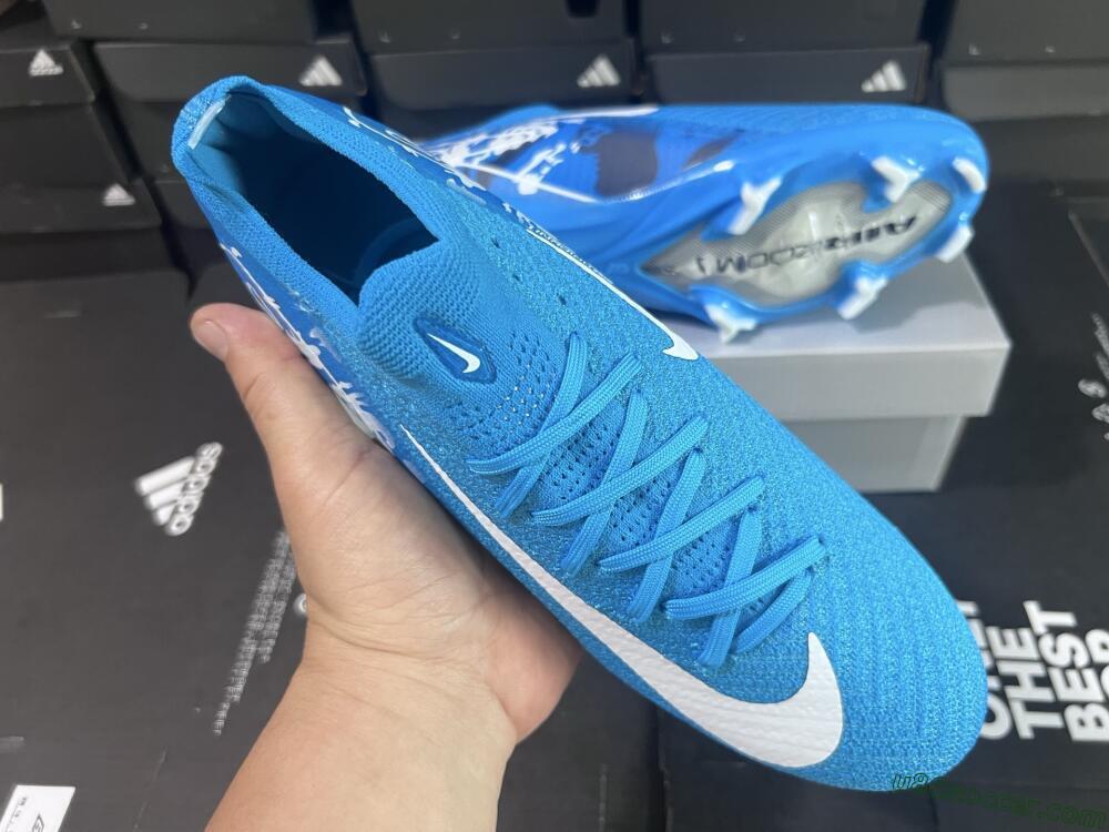 Nike Air Zoom Mercurial Vapor 16 Elite FG Firm Ground Soccer Cleats - Blue/White/Black
