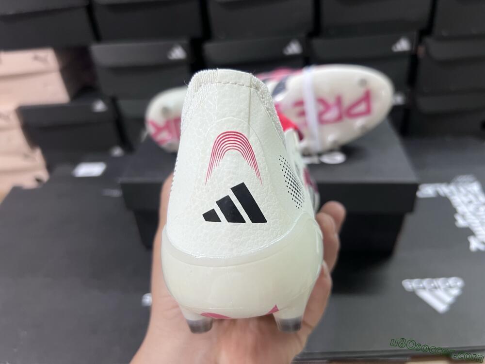 Adidas Predator 25 Elite Foldover Tongue AG Artificial Grass Soccer Cleats - White/Black/Red