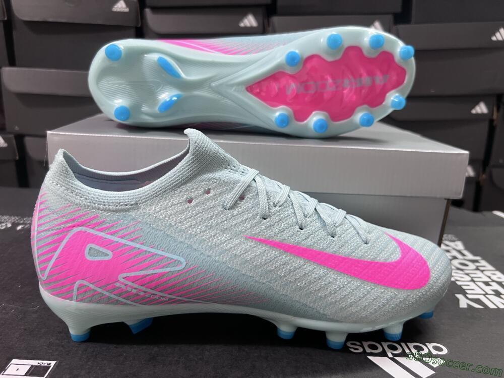 Nike Air Zoom Mercurial Vapor 16 Elite AG Artificial Grass Soccer Cleats - Jade/Pink/White