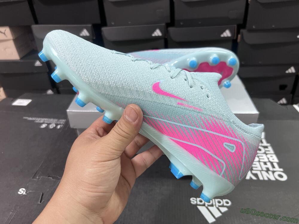 Nike Air Zoom Mercurial Vapor 16 Elite AG Artificial Grass Soccer Cleats - Jade/Pink/White