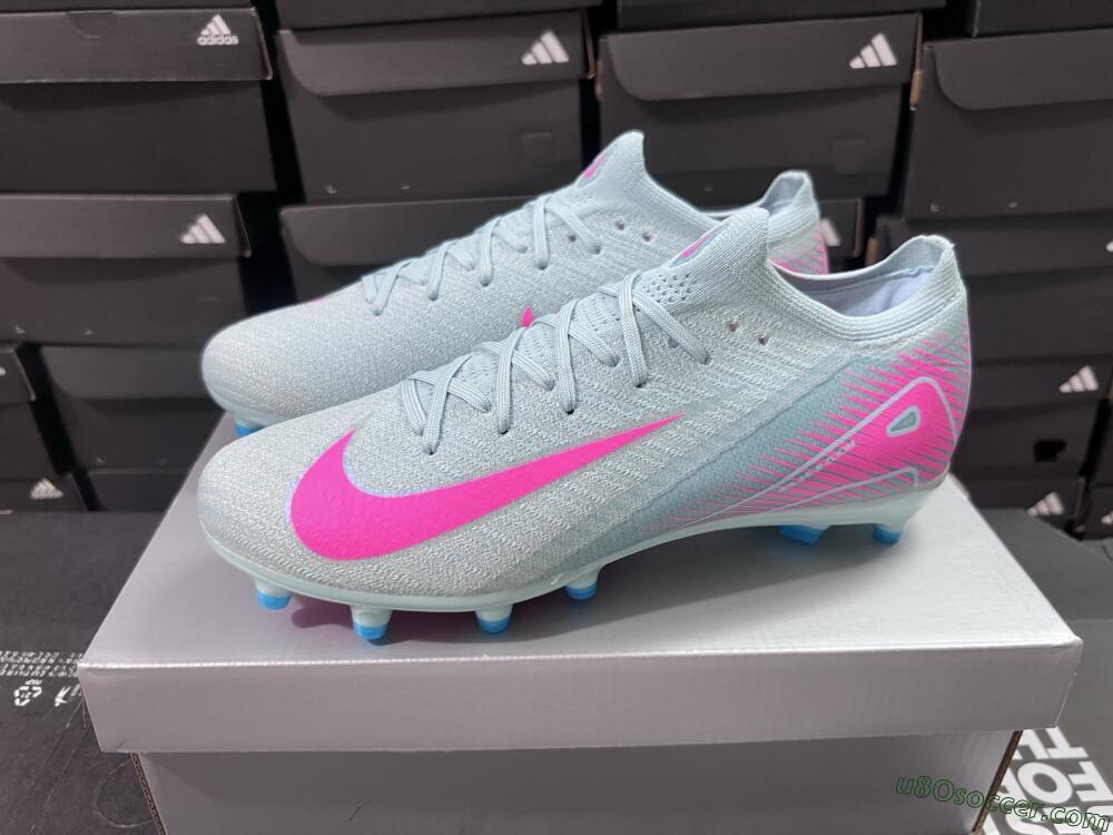 Nike Air Zoom Mercurial Vapor 16 Elite AG Artificial Grass Soccer Cleats - Jade/Pink/White