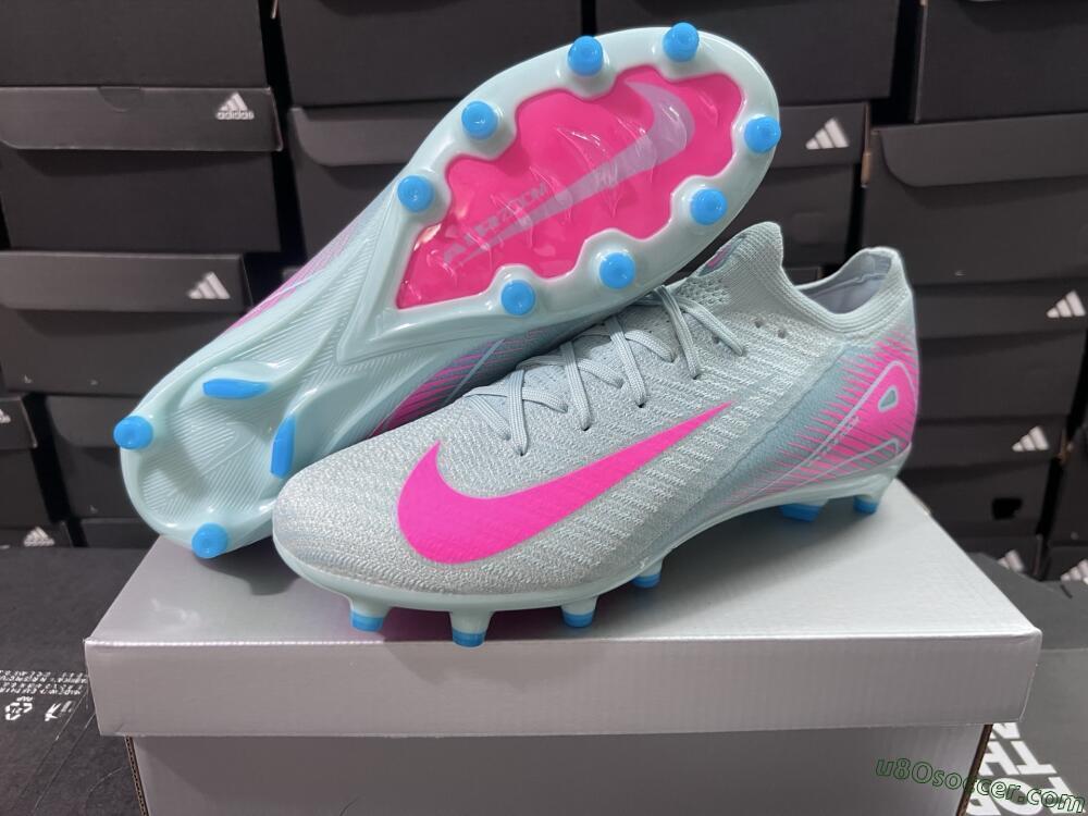 Nike Air Zoom Mercurial Vapor 16 Elite AG Artificial Grass Soccer Cleats - Jade/Pink/White