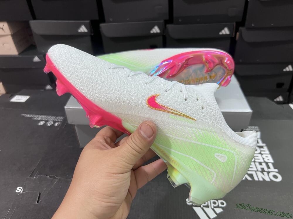 Nike Air Zoom Mercurial Vapor 16 Elite FG Firm Ground Soccer Cleats - White/Red/Gold