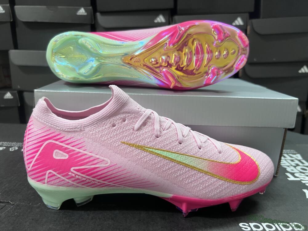 Nike Air Zoom Mercurial Vapor 16 Elite FG Firm Ground Soccer Cleats - Pink/Red/Gold