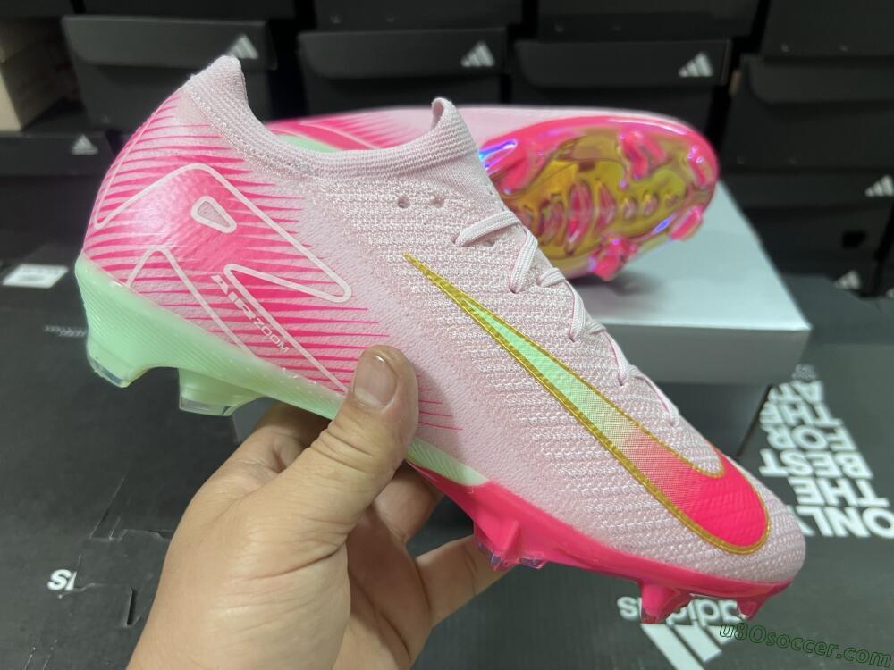 Nike Air Zoom Mercurial Vapor 16 Elite FG Firm Ground Soccer Cleats - Pink/Red/Gold