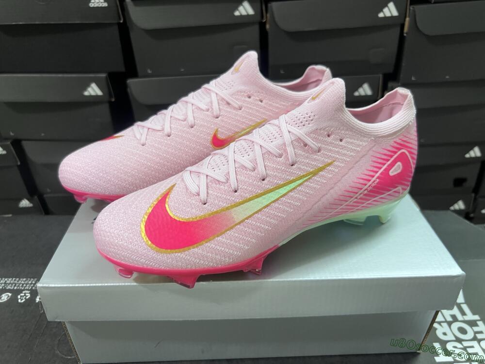 Nike Air Zoom Mercurial Vapor 16 Elite FG Firm Ground Soccer Cleats - Pink/Red/Gold