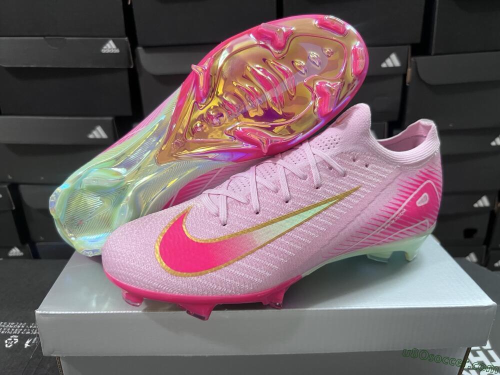 Nike Air Zoom Mercurial Vapor 16 Elite FG Firm Ground Soccer Cleats - Pink/Red/Gold