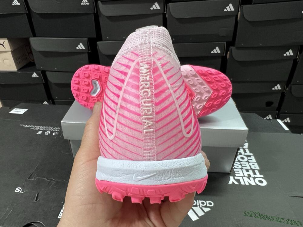 Nike Air Zoom Mercurial Vapor 16 Elite TF Artificial Turf Soccer Shoes - Pink/Gold/White