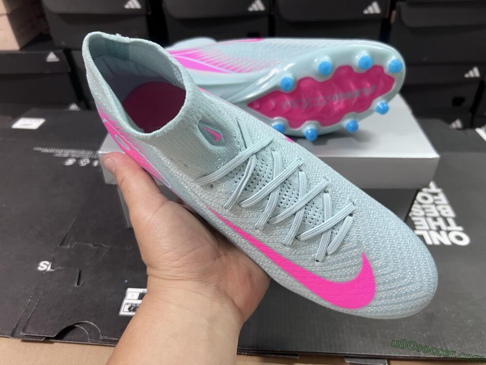 Nike Air Zoom Mercurial Superfly 10 Elite AG Artificial Grass Soccer Cleats - Jade/Pink