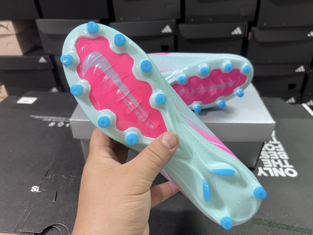 Nike Air Zoom Mercurial Superfly 10 Elite AG Artificial Grass Soccer Cleats - Jade/Pink