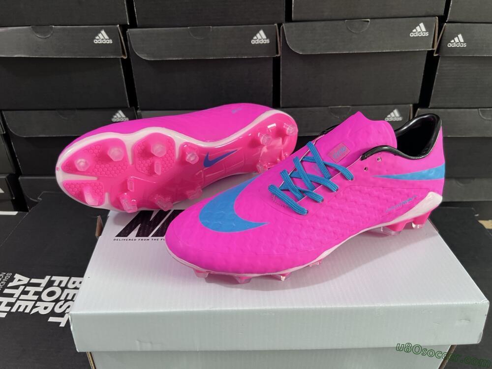 Nike Hypervenom Phantom FG Firm Ground Soccer Cleats - Pink/Blue/White