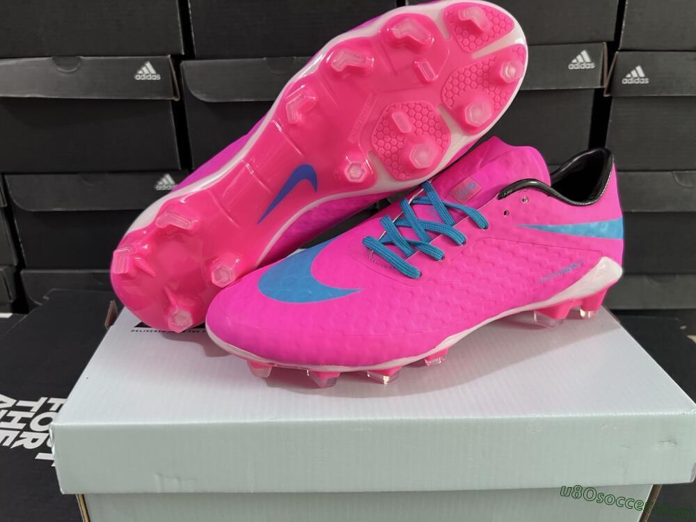 Nike Hypervenom Phantom FG Firm Ground Soccer Cleats - Pink/Blue/White