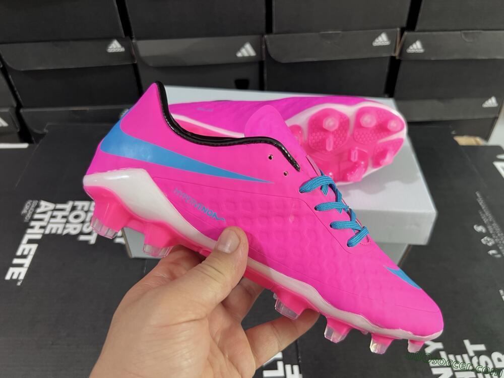 Nike Hypervenom Phantom FG Firm Ground Soccer Cleats - Pink/Blue/White