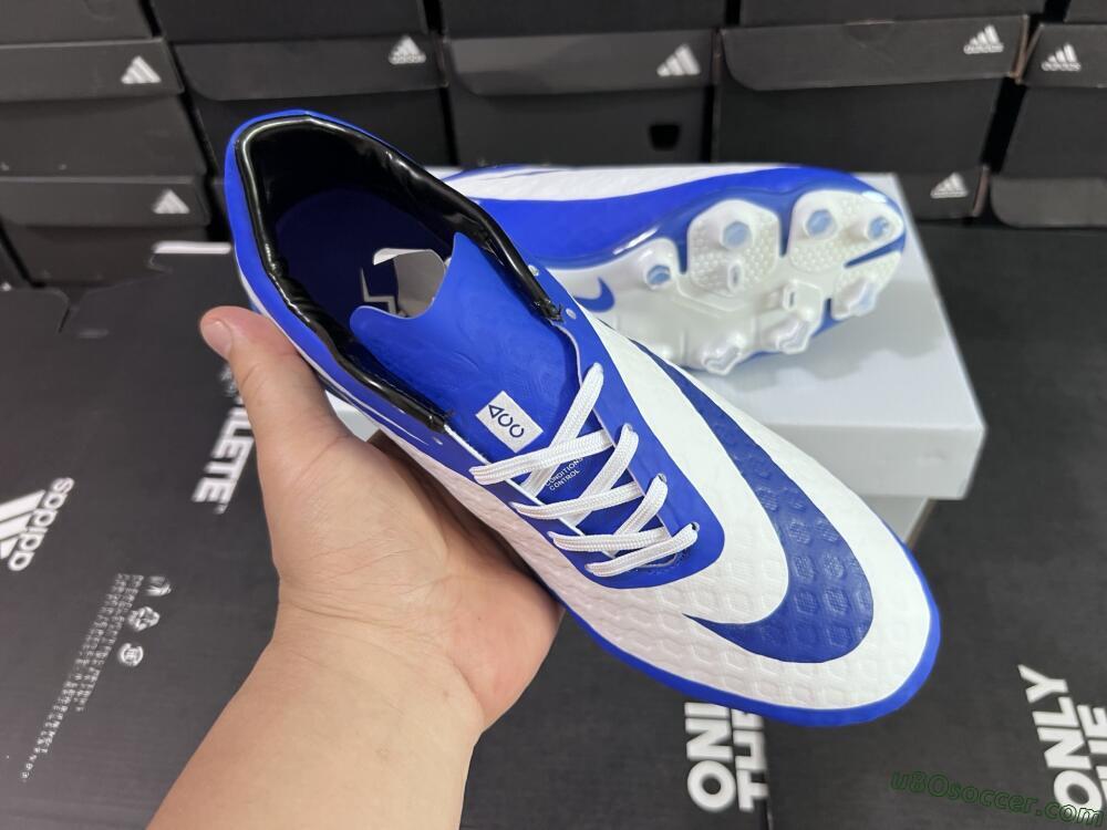 Nike Hypervenom Phantom FG Firm Ground Soccer Cleats - White/Blue