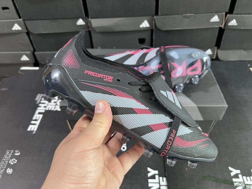Adidas Predator Elite Foldover Tongue FG Firm Ground Soccer Cleats - Black/White/Red