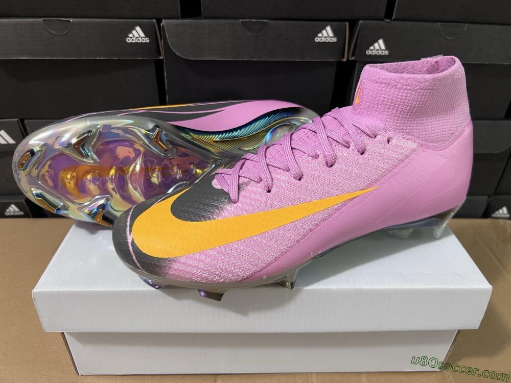 Nike Air Zoom Mercurial Superfly 10 Elite FG Firm Ground Soccer Cleats - Pink/Black/Yellow