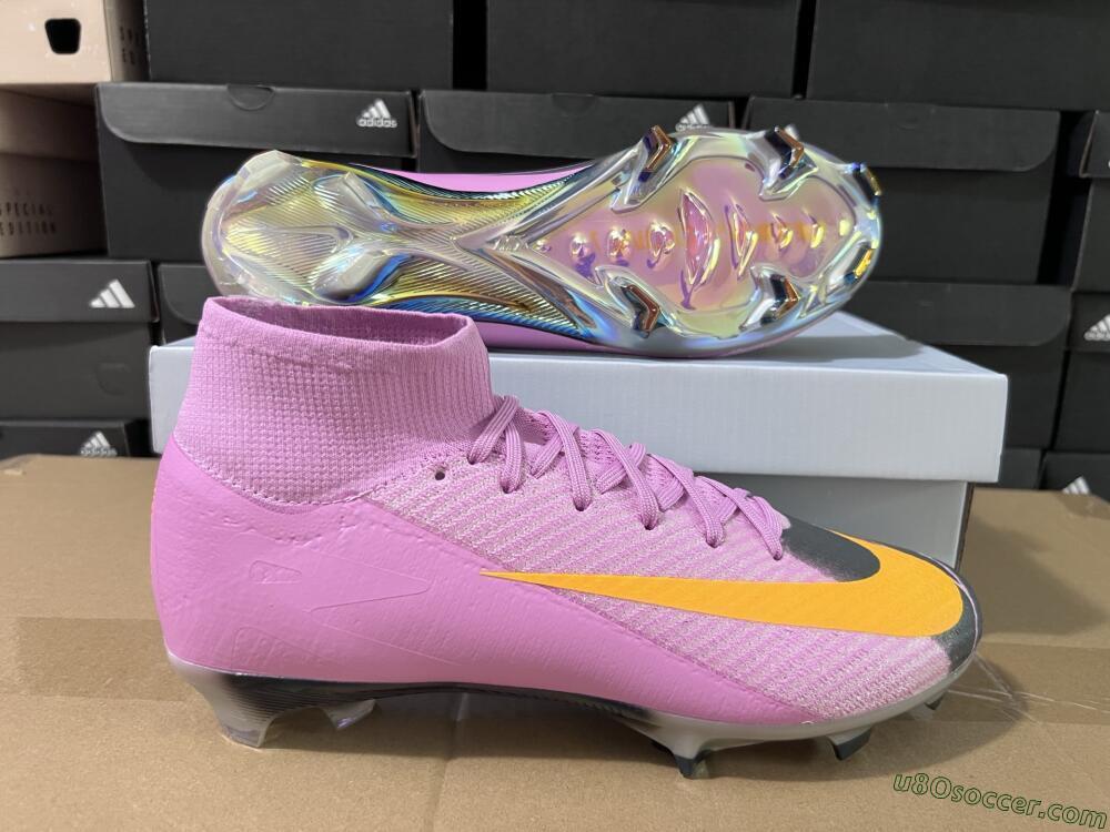 Nike Air Zoom Mercurial Superfly 10 Elite FG Firm Ground Soccer Cleats - Pink/Black/Yellow