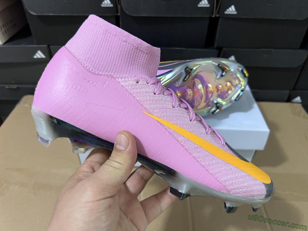 Nike Air Zoom Mercurial Superfly 10 Elite FG Firm Ground Soccer Cleats - Pink/Black/Yellow