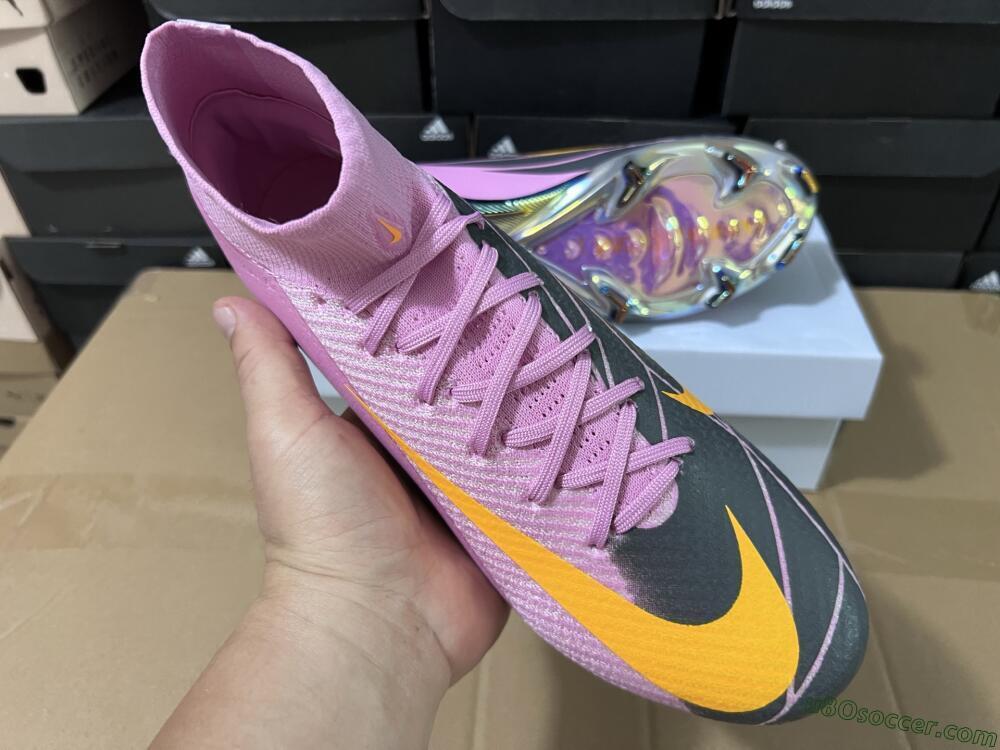 Nike Air Zoom Mercurial Superfly 10 Elite FG Firm Ground Soccer Cleats - Pink/Black/Yellow