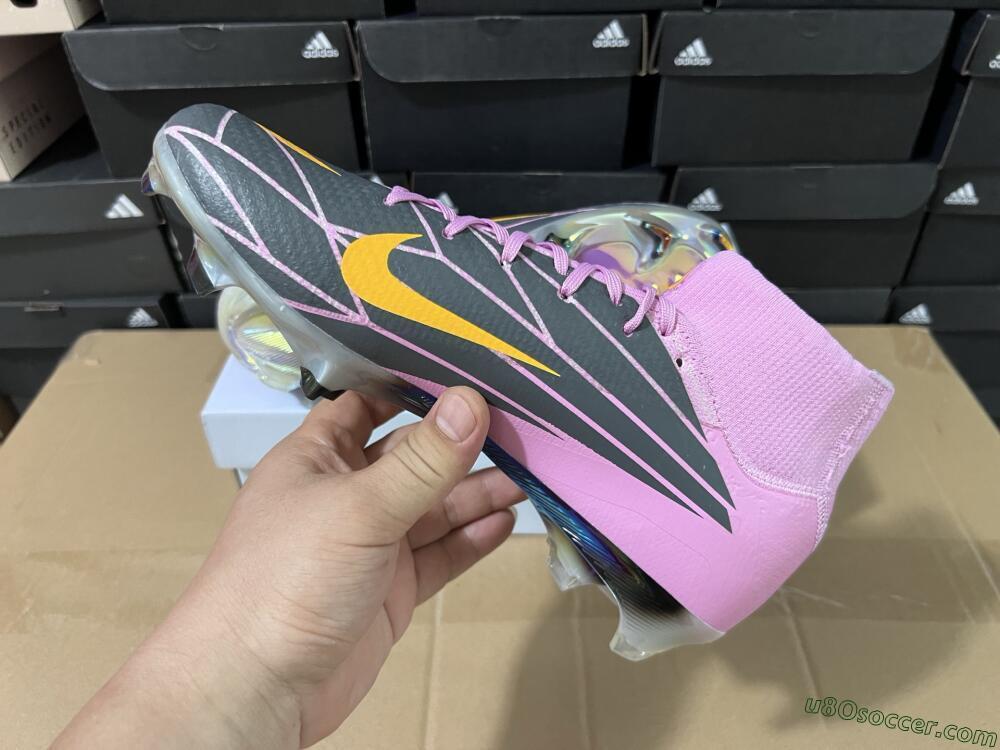 Nike Air Zoom Mercurial Superfly 10 Elite FG Firm Ground Soccer Cleats - Pink/Black/Yellow