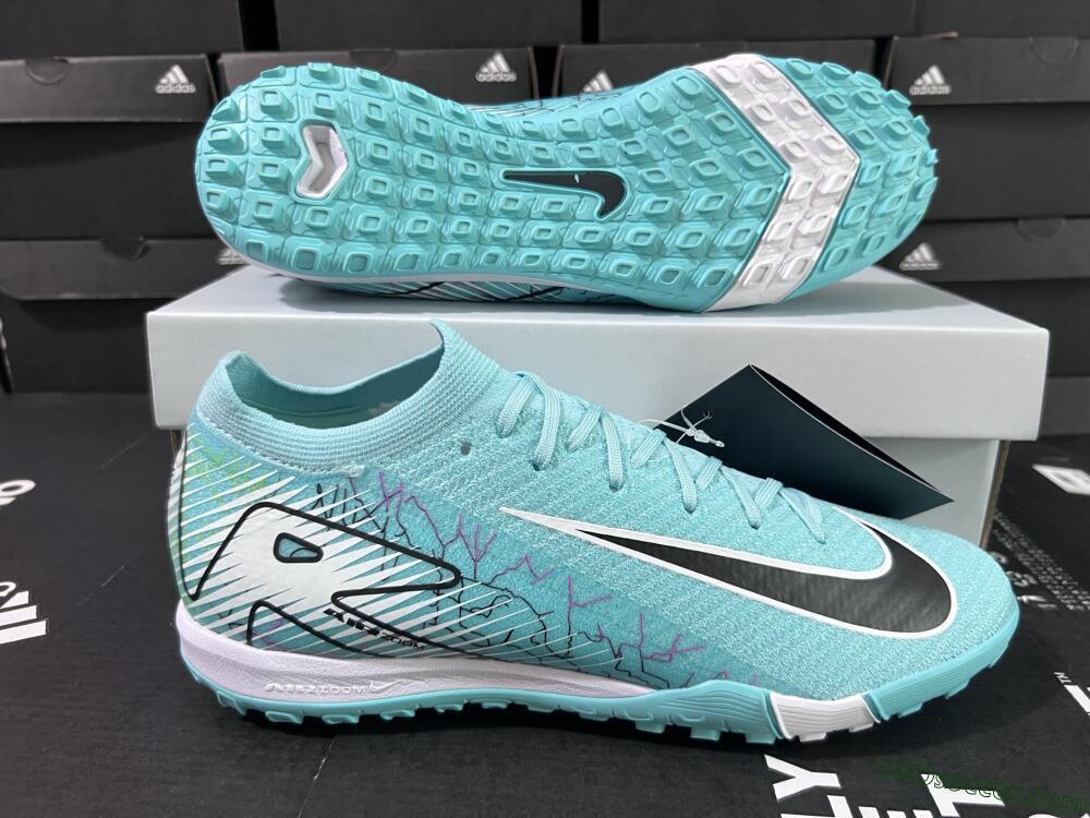 Nike Air Zoom Mercurial Vapor 16 Elite TF Artificial Turf Soccer Shoes - Jade/Black/White