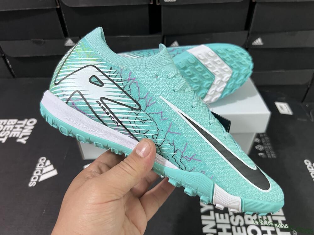 Nike Air Zoom Mercurial Vapor 16 Elite TF Artificial Turf Soccer Shoes - Jade/Black/White