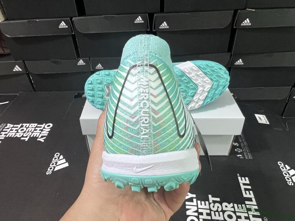 Nike Air Zoom Mercurial Vapor 16 Elite TF Artificial Turf Soccer Shoes - Jade/Black/White