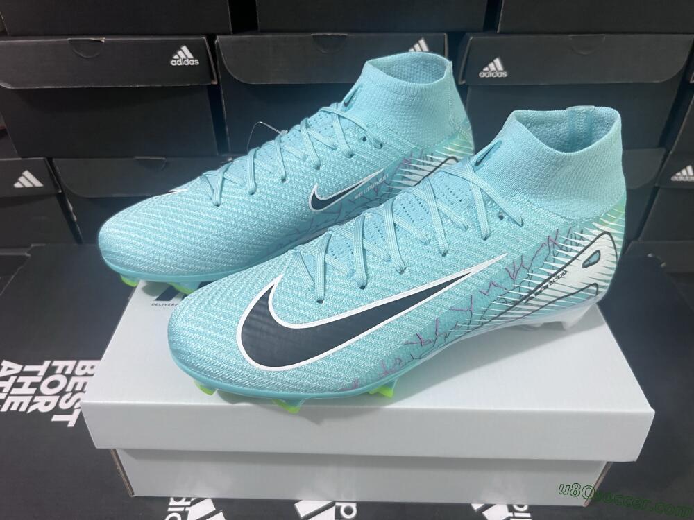 Nike Air Zoom Mercurial Superfly 10 Elite FG Firm Ground Soccer Cleats - Jade/Black/White