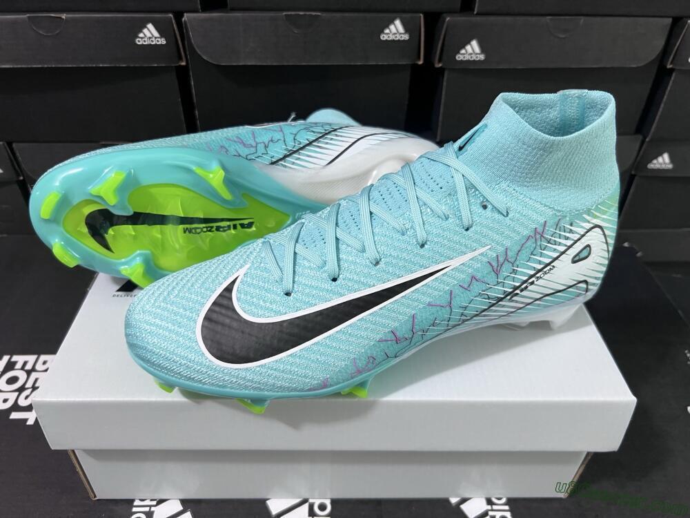 Nike Air Zoom Mercurial Superfly 10 Elite FG Firm Ground Soccer Cleats - Jade/Black/White