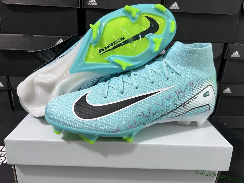 Nike Air Zoom Mercurial Superfly 10 Elite FG Firm Ground Soccer Cleats - Jade/Black/White